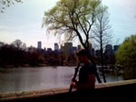 Mark in New York playing Native American Flute